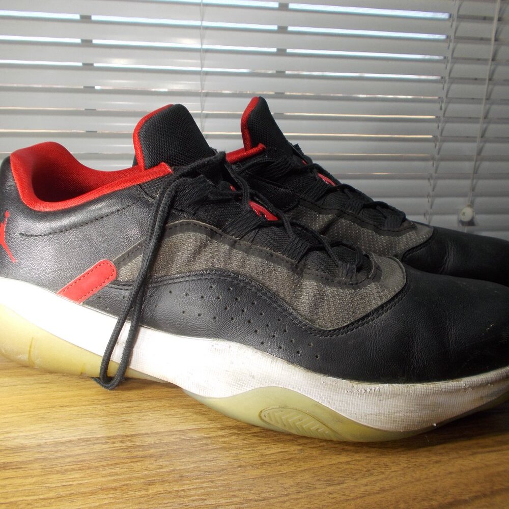 Air Jordan 11 Black/University Red" Men's 11.5 Shoes